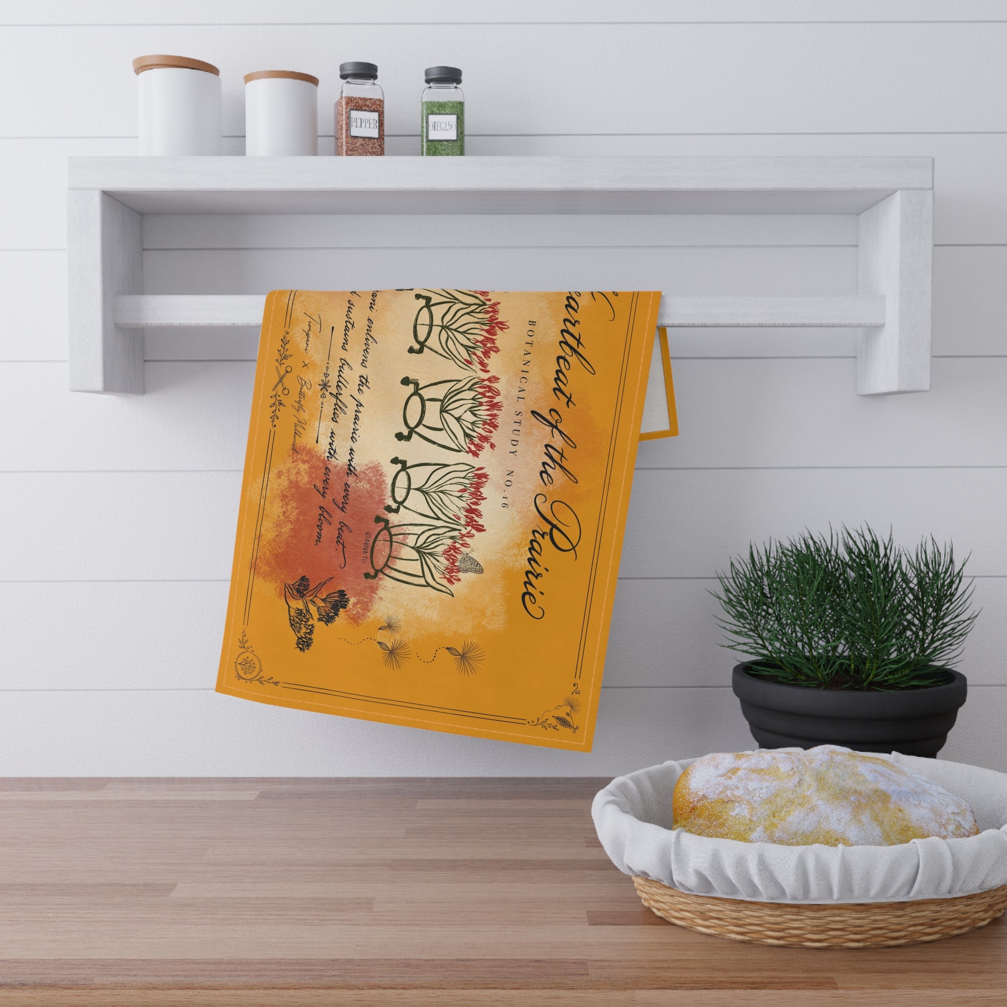 Timpani X Butterfly Milkweed Tea Towel — Botanical Study No.16
