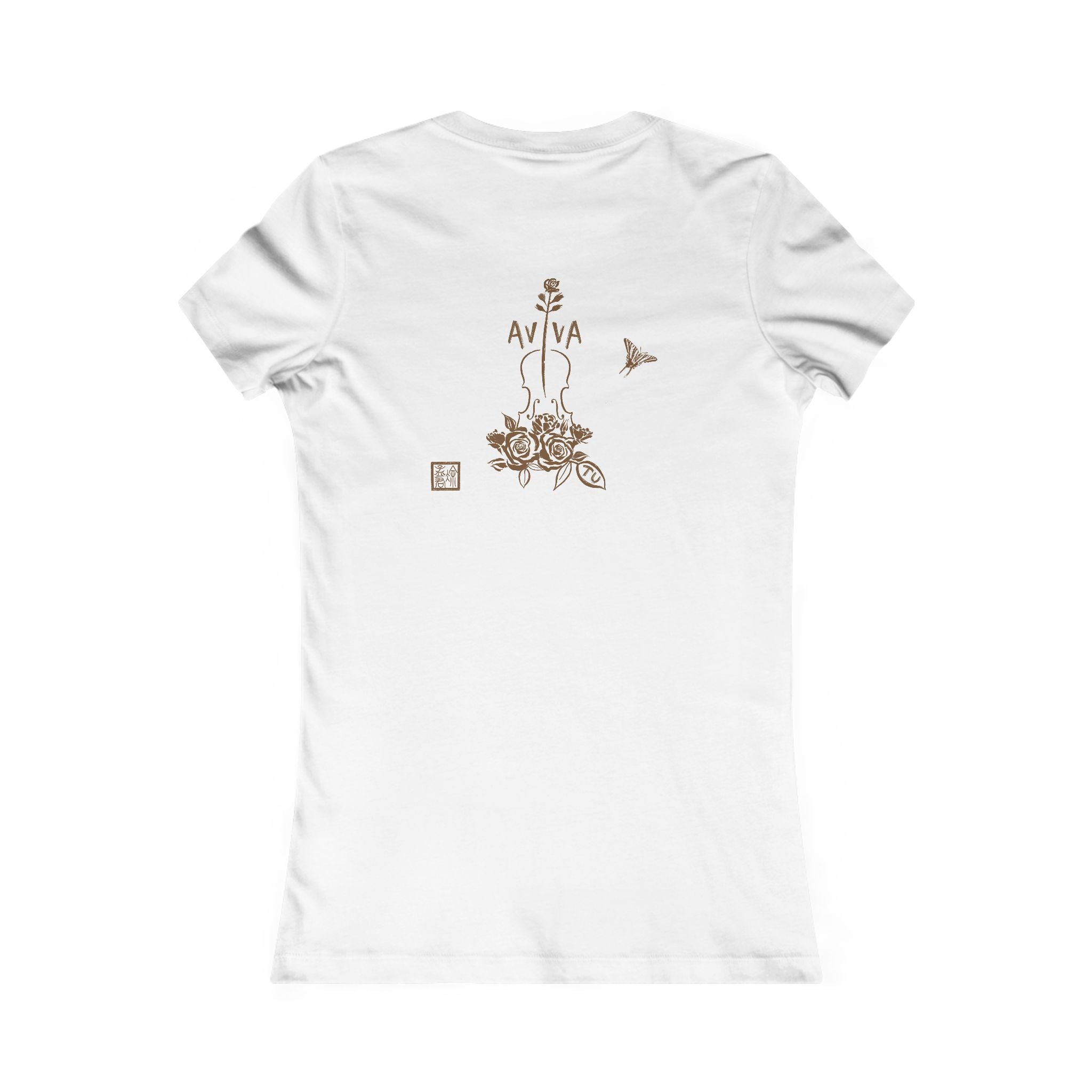 Lily Violin Women's Tee — Botanical Graphic Tee