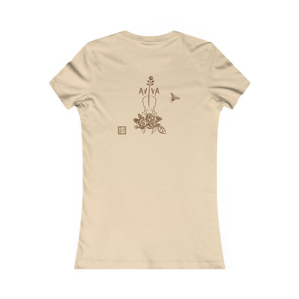 Lily Violin Women's Tee — Botanical Graphic Tee