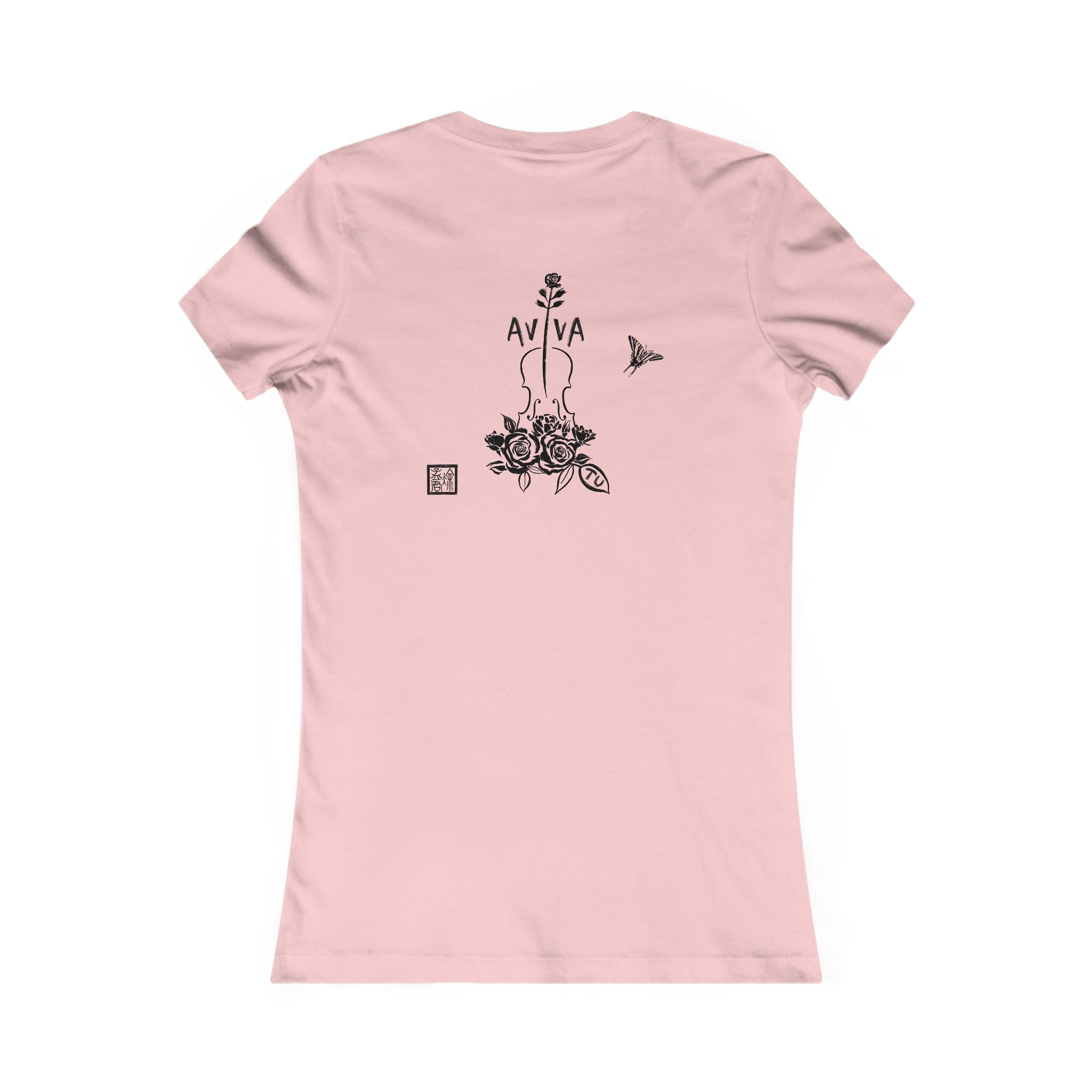 Floral Flute Minimalist Tee — Delicate Botanical Graphic Women's Shirt