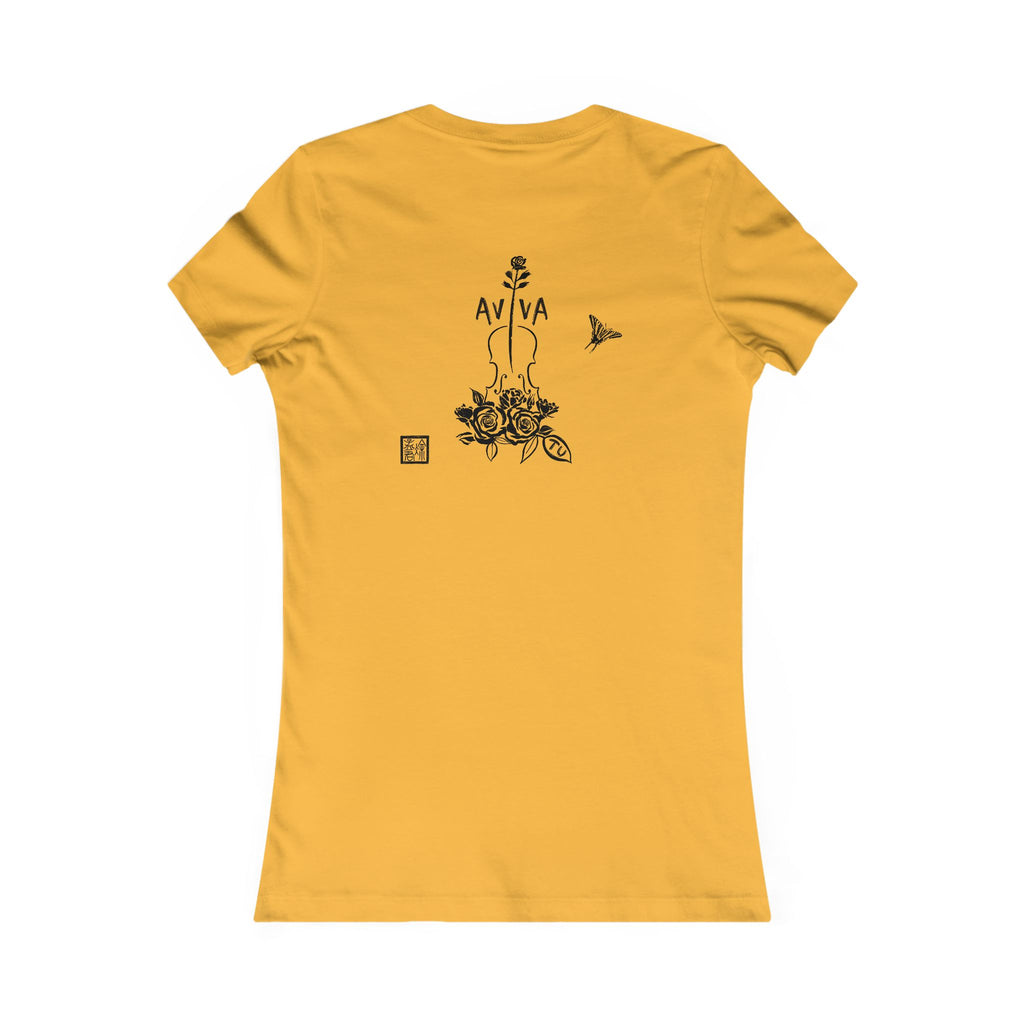 Floral Flute Minimalist Tee — Delicate Botanical Graphic Women's Shirt