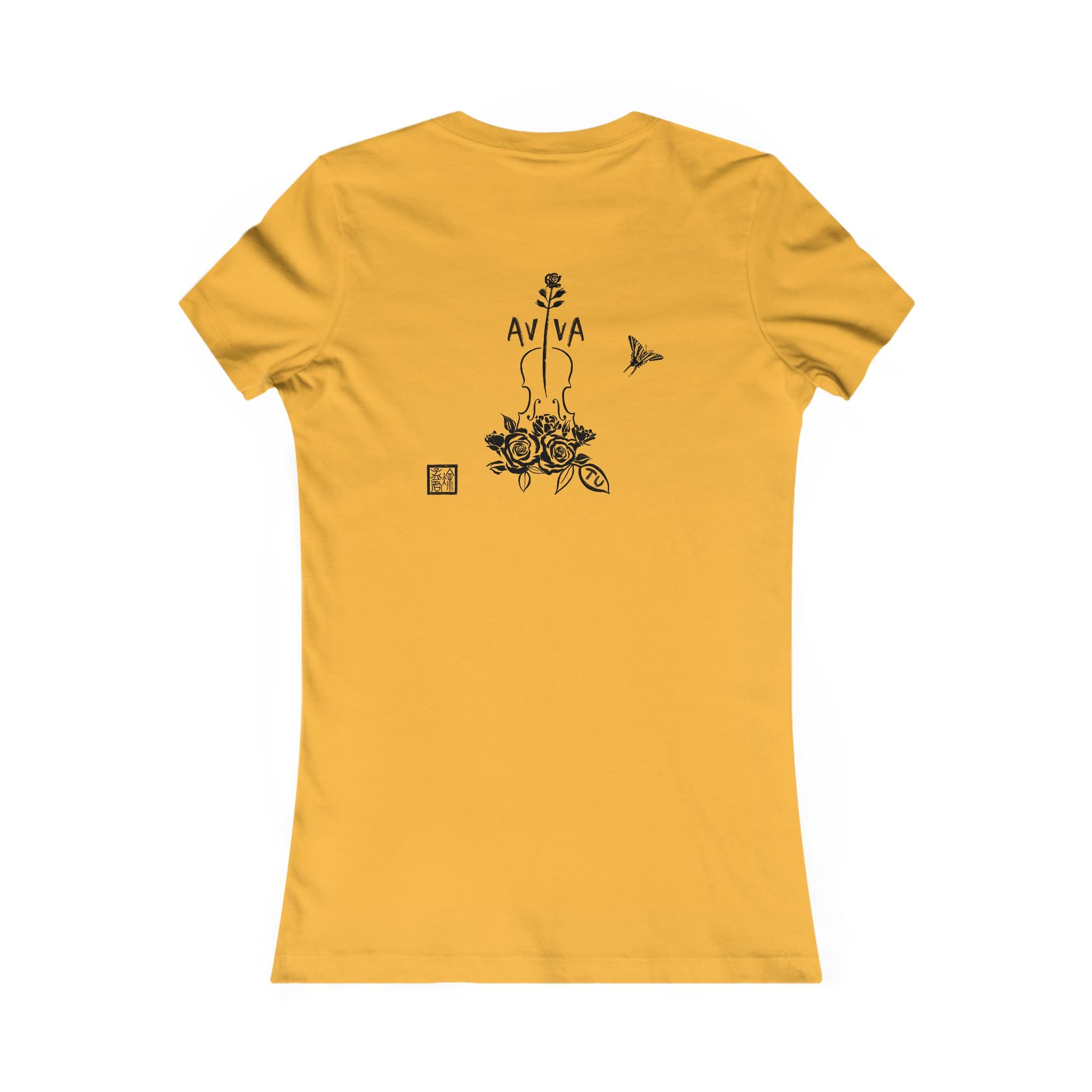 Floral Flute Minimalist Tee — Delicate Botanical Graphic Women's Shirt