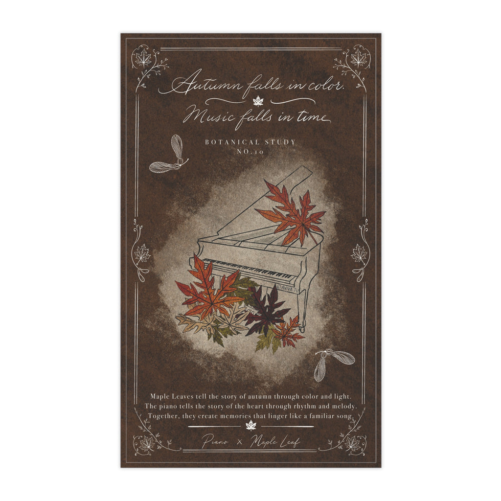 Piano X Maple Leaf Tea Towel — Botanical Study No.10