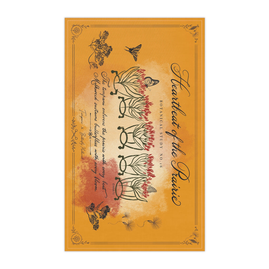 Timpani X Butterfly Milkweed Tea Towel — Botanical Study No.16