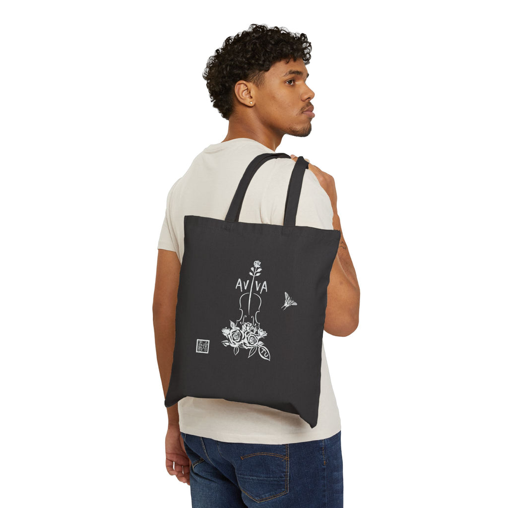 Gingko Piano Canvas Tote Bag — Botanical Japanese Style Designs