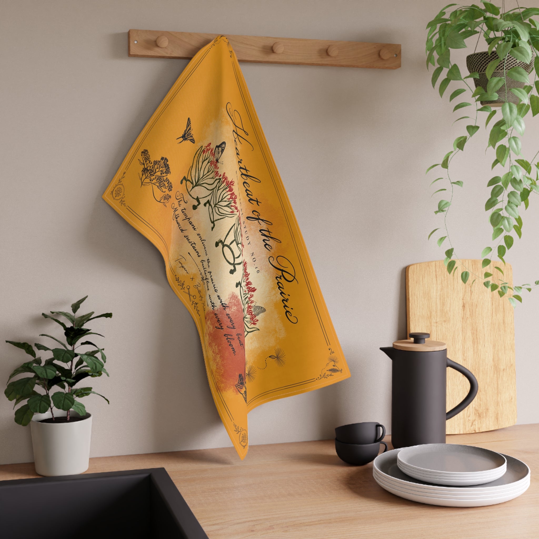 Timpani X Butterfly Milkweed Tea Towel — Botanical Study No.16
