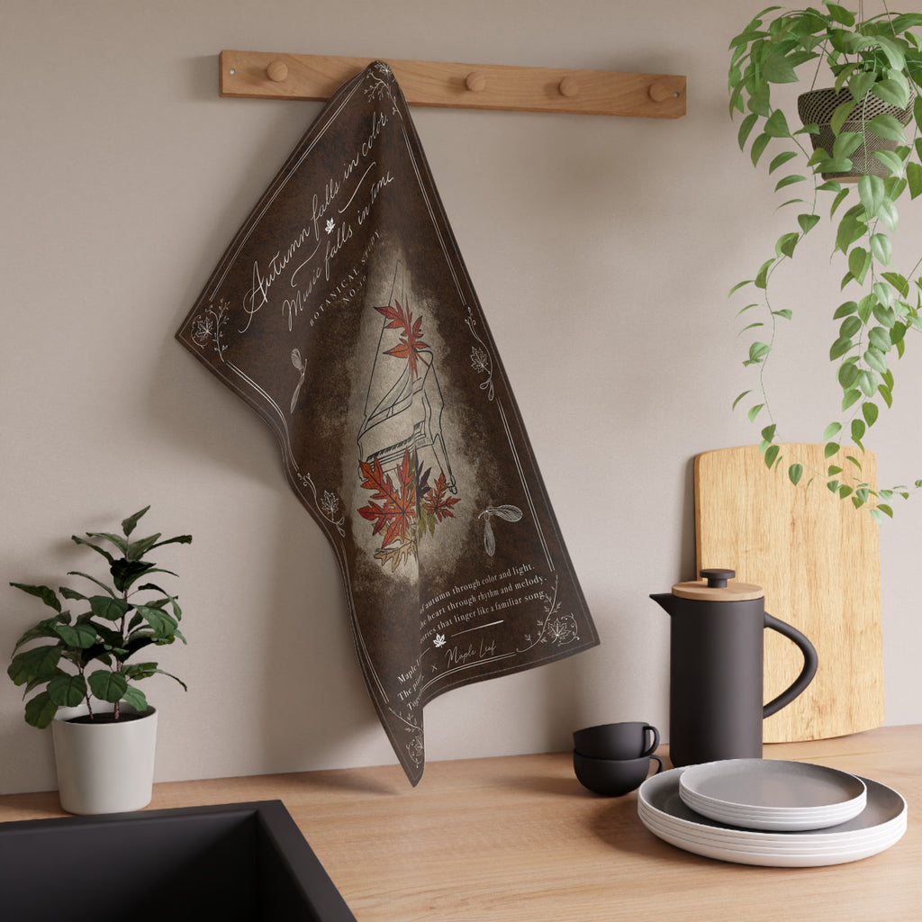 Piano X Maple Leaf Tea Towel — Botanical Study No.10