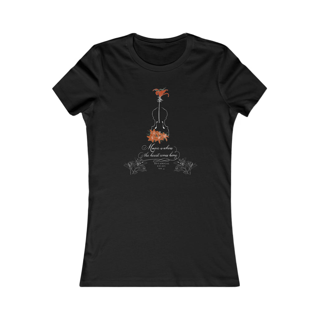 Lily Violin Tee — Botanical Music Festival Tshirt