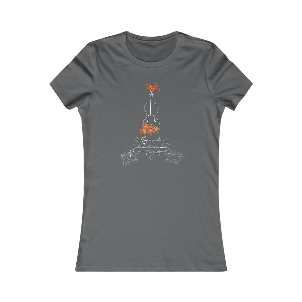 Lily Violin Tee — Botanical Music Festival Tshirt