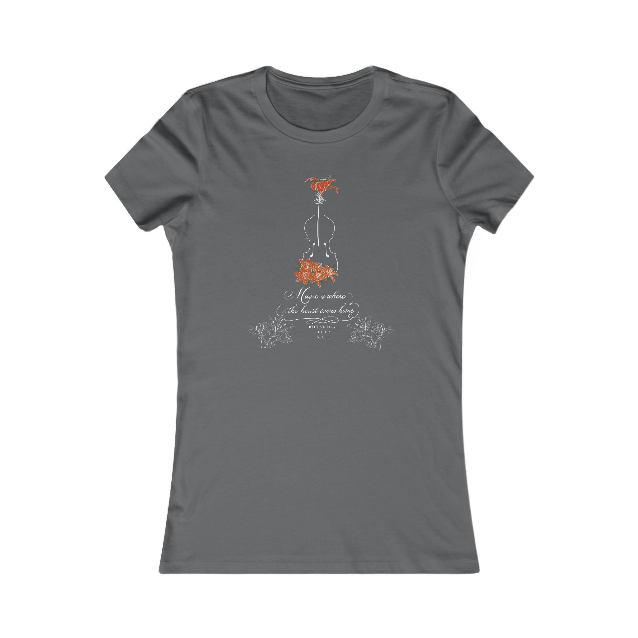 Lily Violin Tee — Botanical Music Festival Tshirt