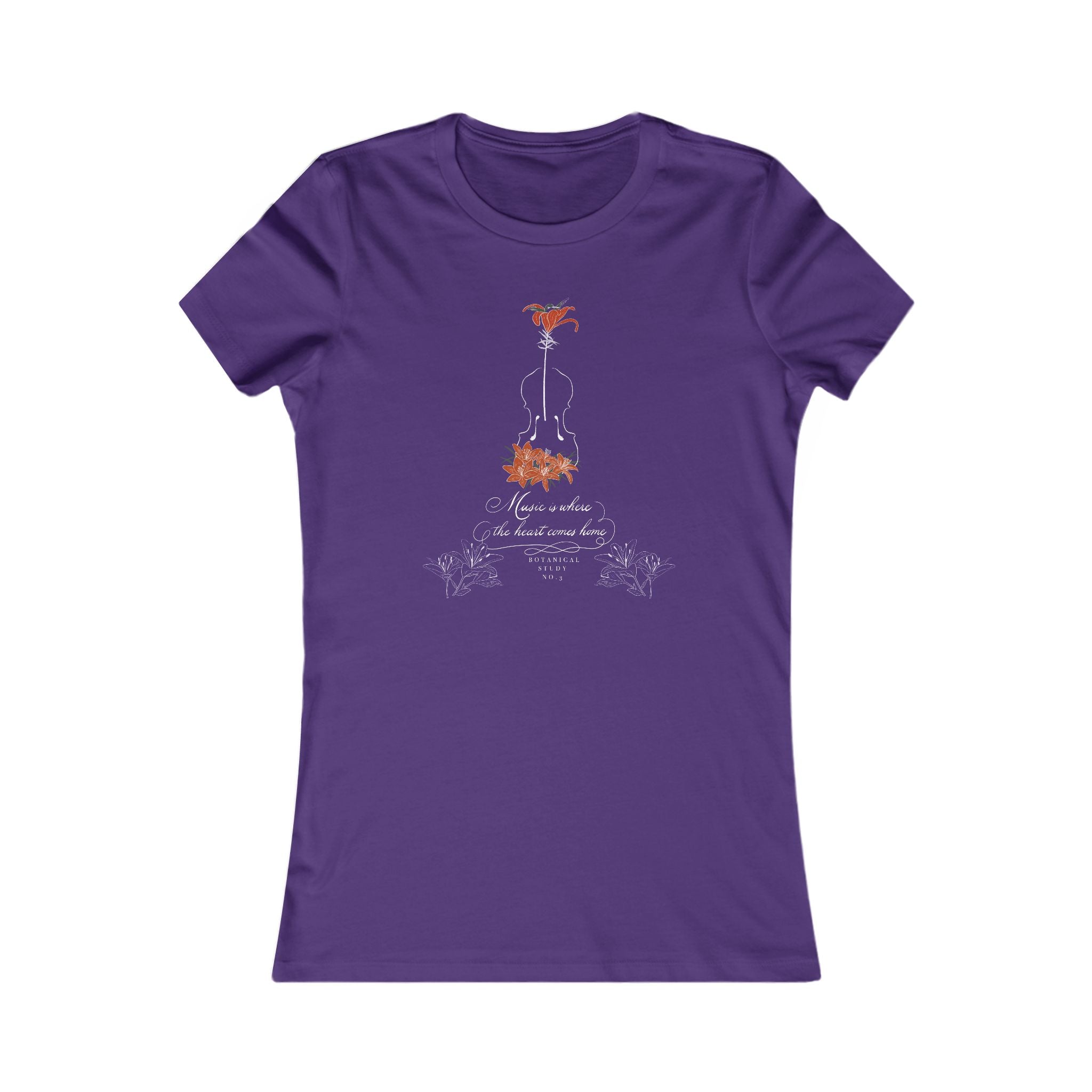 Lily Violin Tee — Botanical Music Festival Tshirt