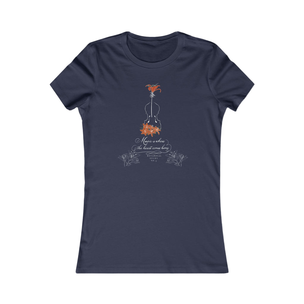 Lily Violin Tee — Botanical Music Festival Tshirt