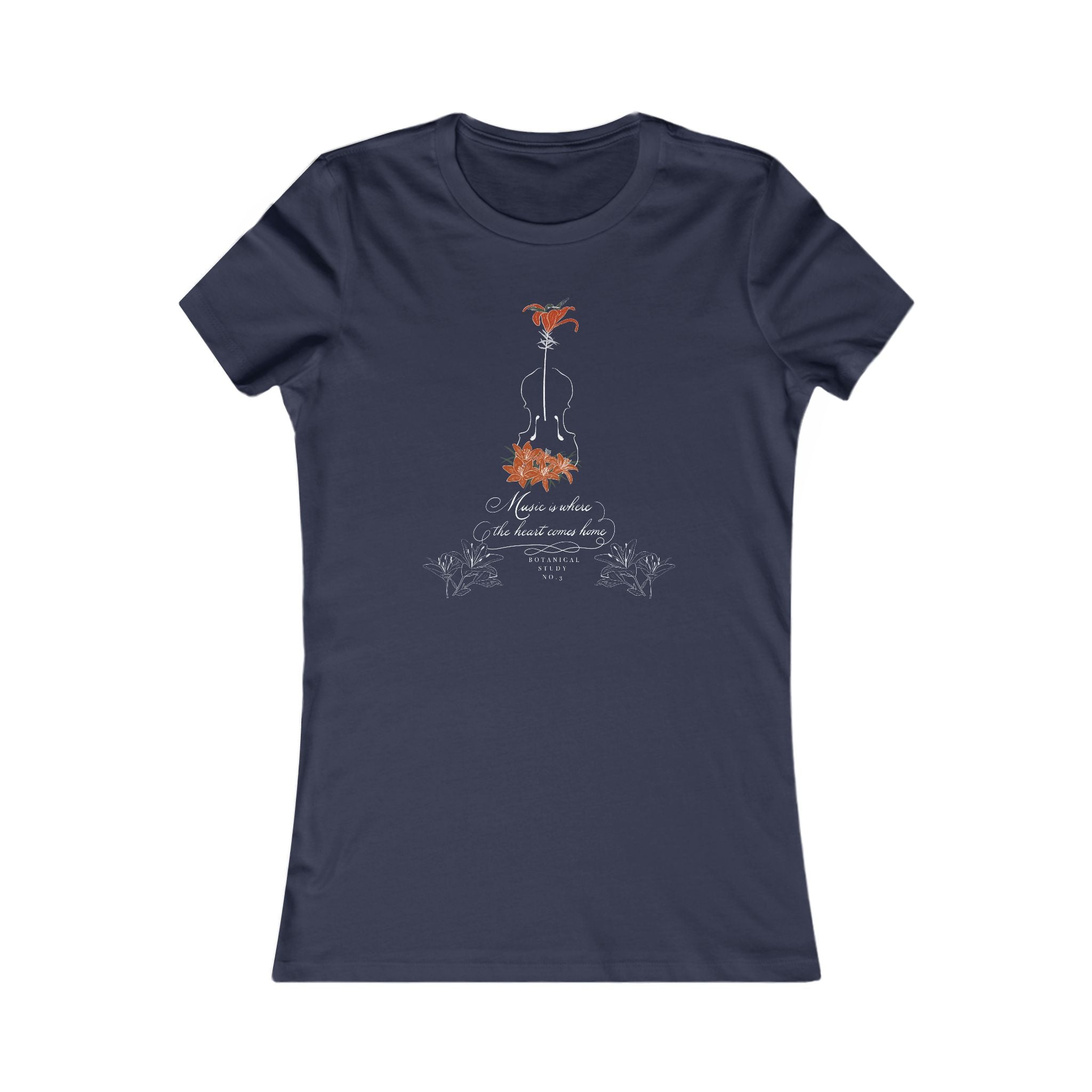 Lily Violin Tee — Botanical Music Festival Tshirt