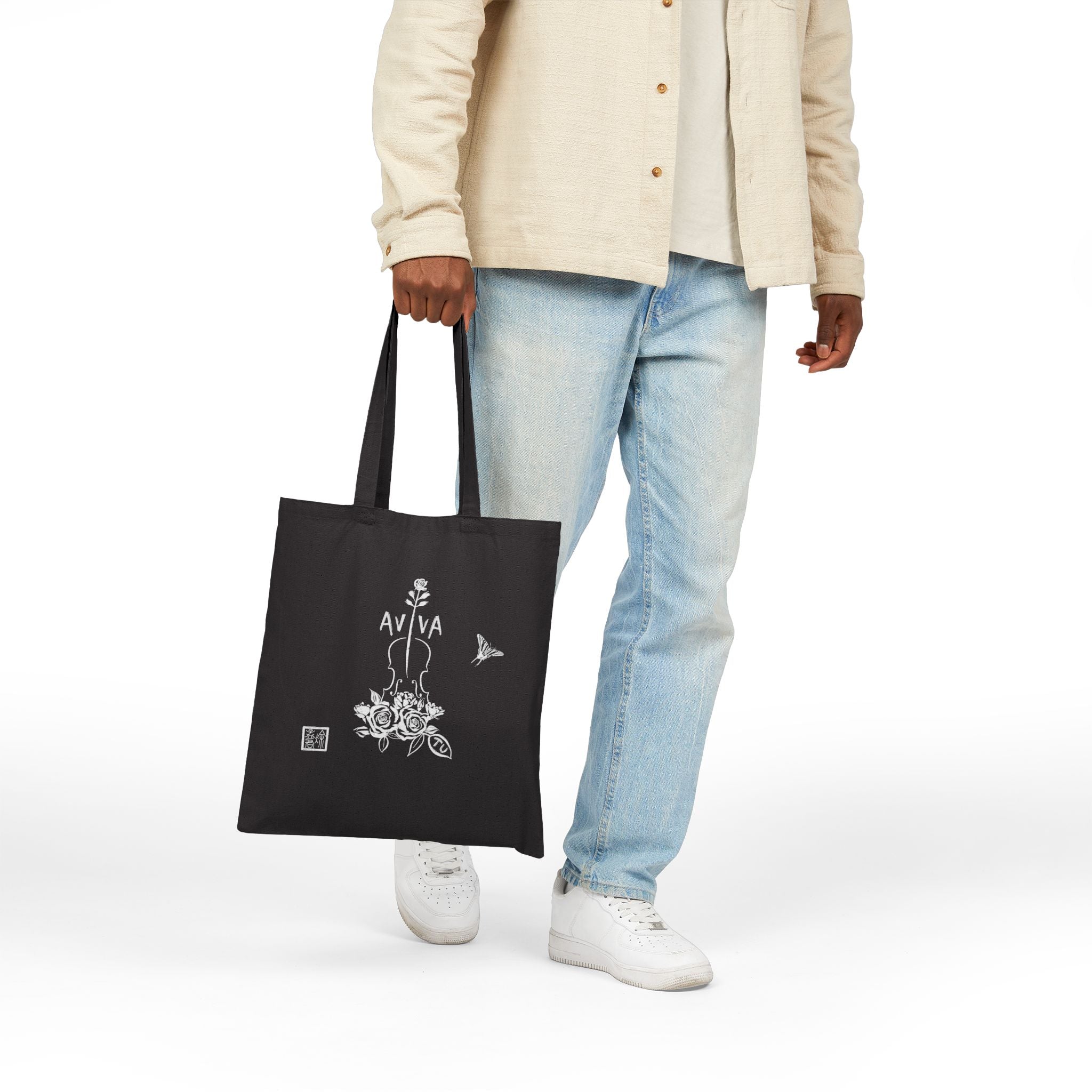 Botanical Quintet — Black Music Tote Bag