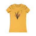 Floral Flute Minimalist Tee — Delicate Botanical Graphic Women's Shirt