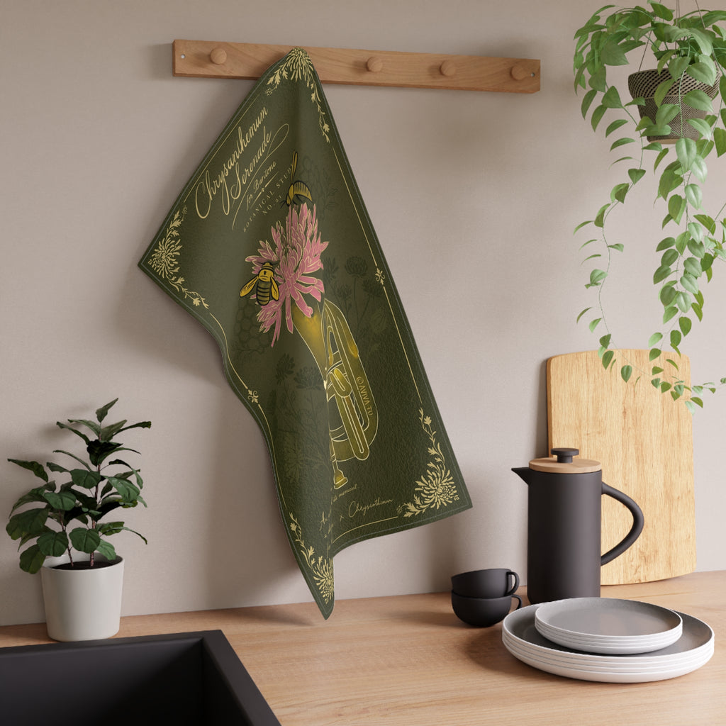 Baritone X Chrysanthemum Tea Towel — Botanical Study No.21