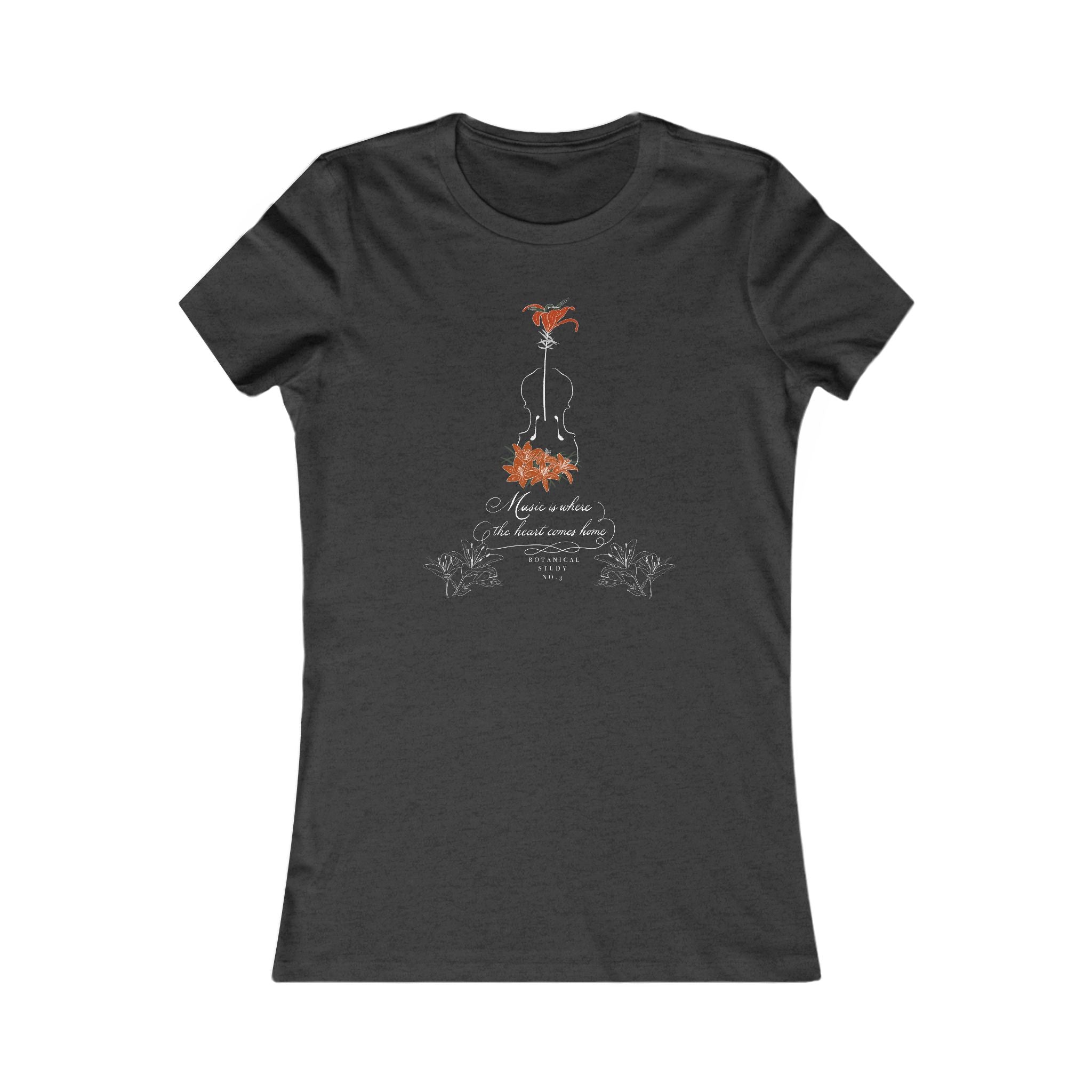 Lily Violin Tee — Botanical Music Festival Tshirt
