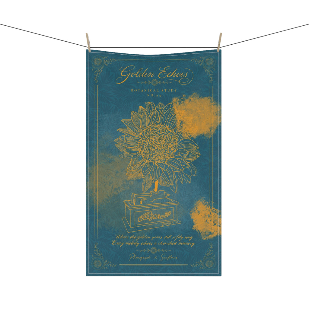 Phonograph X Sunflower Tea Towel — Botanical Study No.23