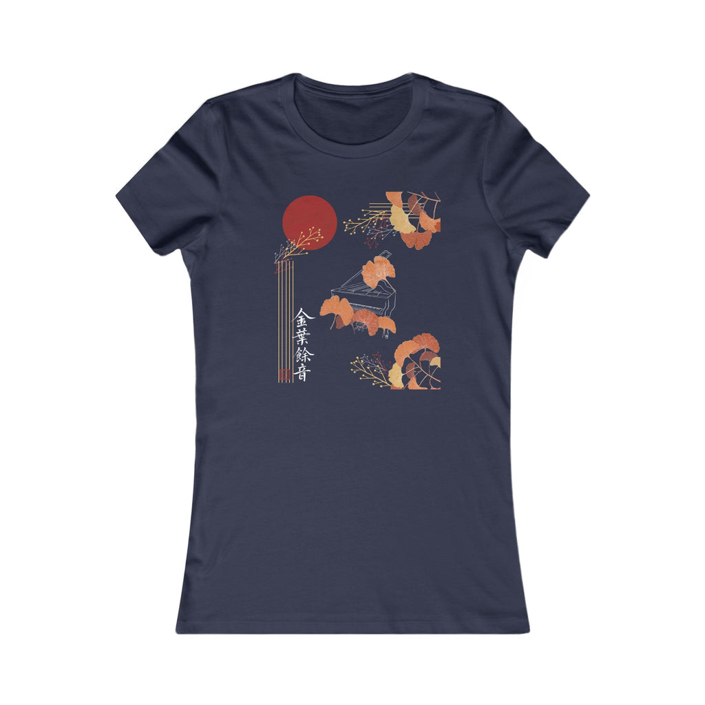 Botanical Gingko Piano — Japanese-Inspired T-Shirt
