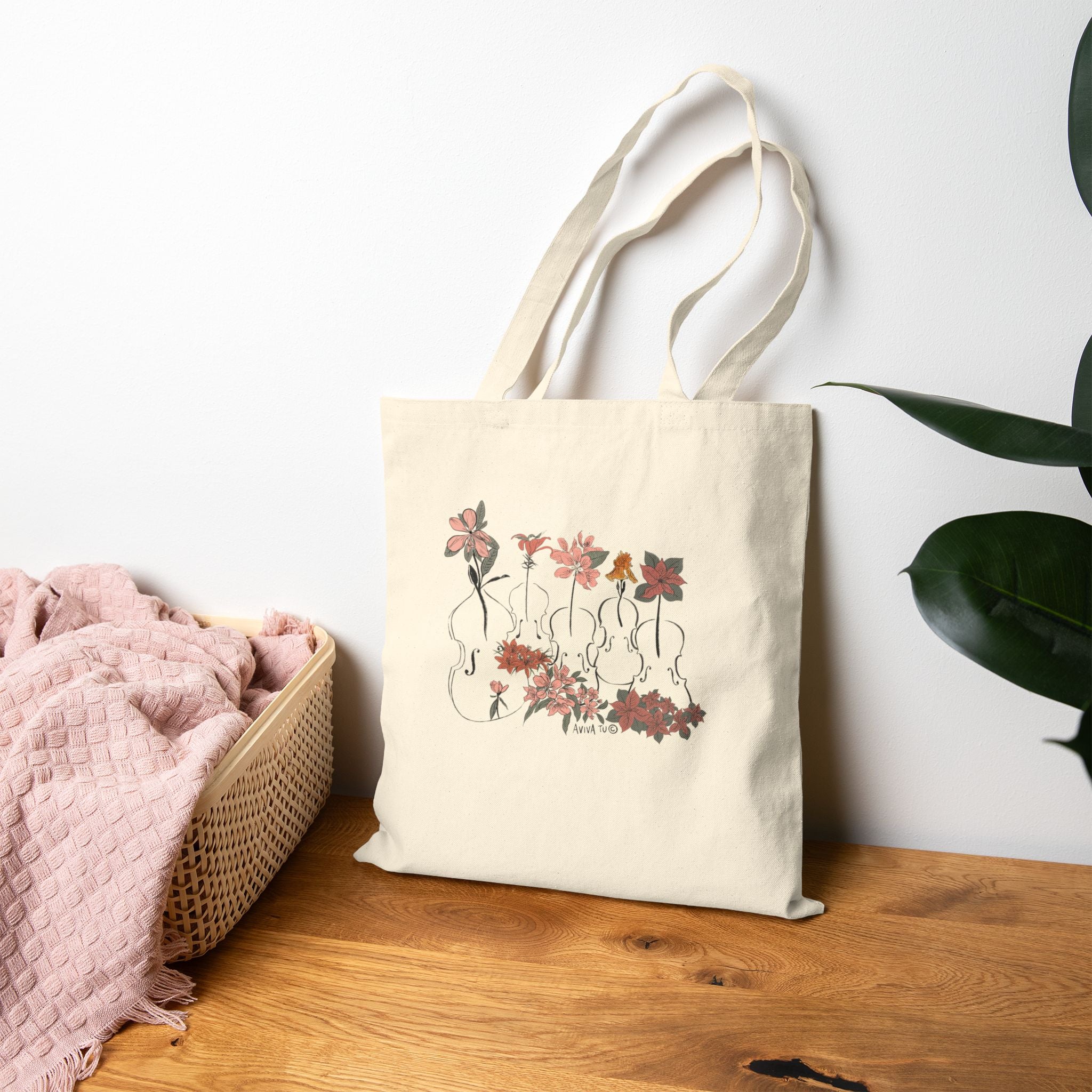 Botanical Quintet – Music Tote Bag