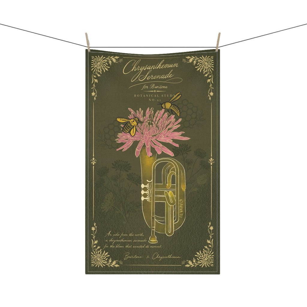 Baritone X Chrysanthemum Tea Towel — Botanical Study No.21
