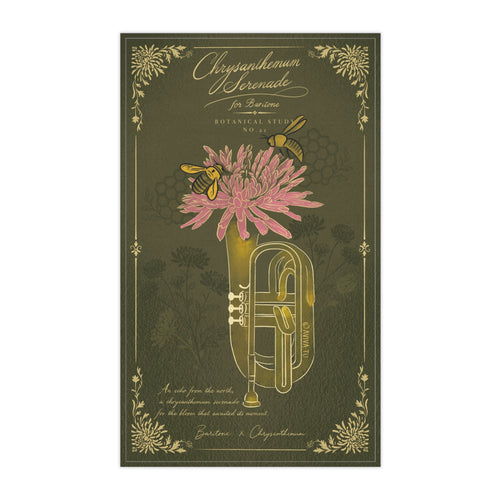 Baritone X Chrysanthemum Tea Towel — Botanical Study No.21