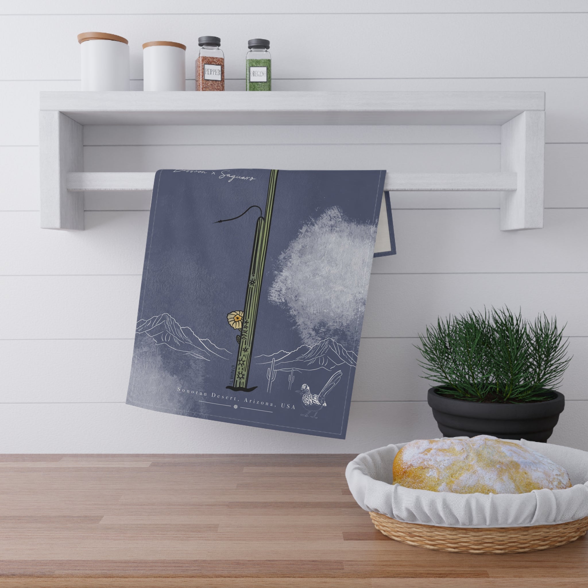 Bassoon X Saguaro tea towel— Botanical Study No.2