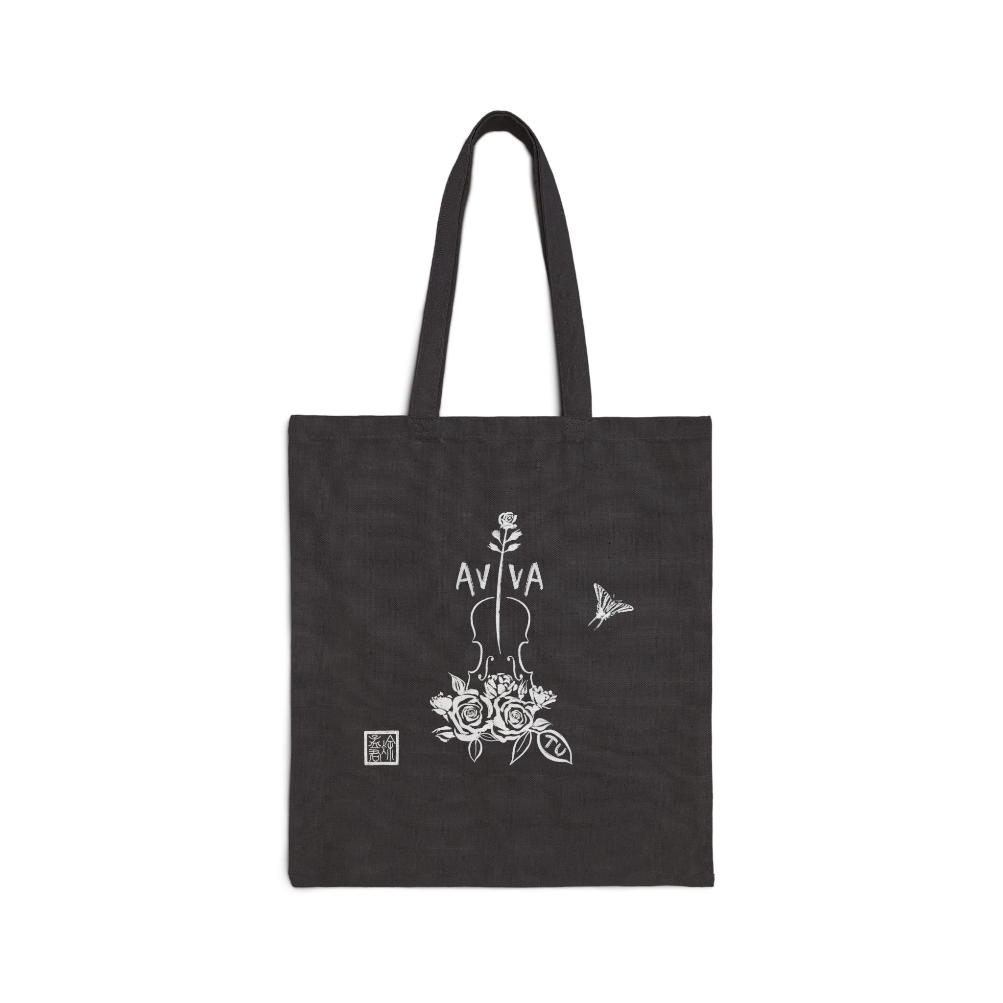Gingko Piano Canvas Tote Bag — Botanical Japanese Style Designs